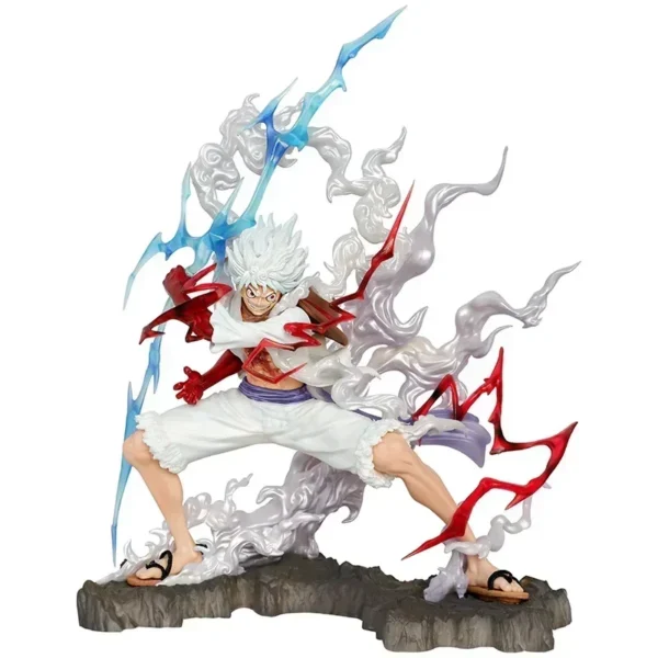 28cm One Piece Figure Sun God Gear 5 Nika Luffy Action Figure GK Thunderbolt Monkey D Luffy Model PVC Collectible Toy - Image 4