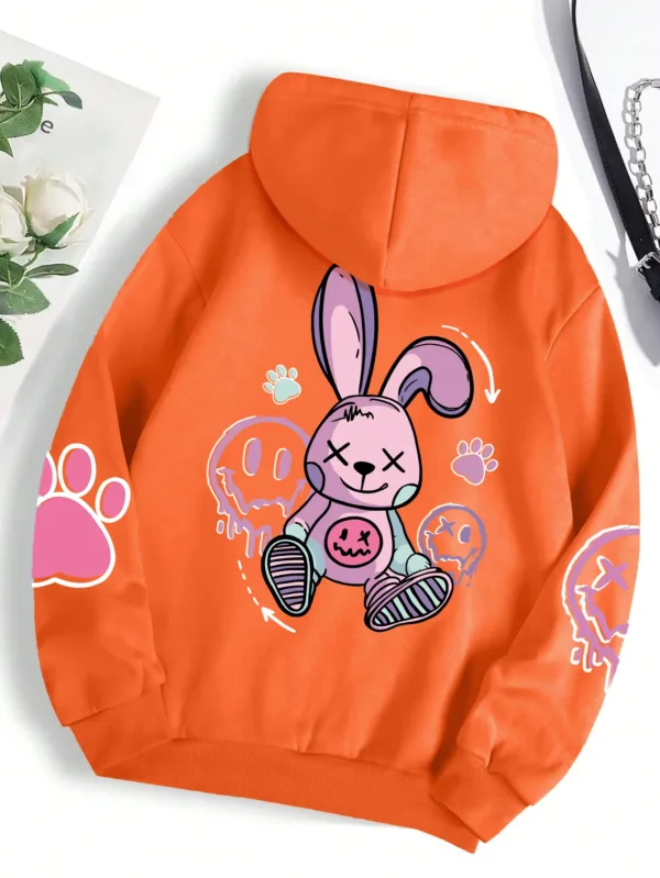 Hip Hop Street Casual Printing Hooded Women Fleece Warm Hoodies Fashion Fur-liner Hoodie S-XXL Tops Woman - Image 5