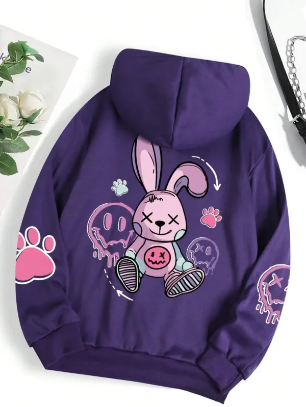 Hip Hop Street Casual Printing Hooded Women Fleece Warm Hoodies Fashion Fur-liner Hoodie S-XXL Tops Woman - Image 10
