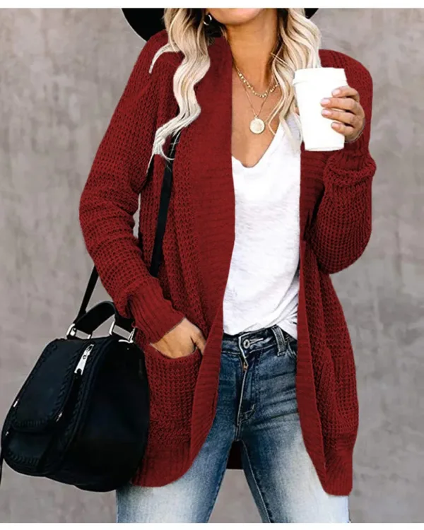 Autumn Long Coat Women Jumper Pull Femme Loose Knitted Ladies Outerwear Ropa Mujer Fashion Cardigan Jacket Sweater Woman Clothes - Image 6