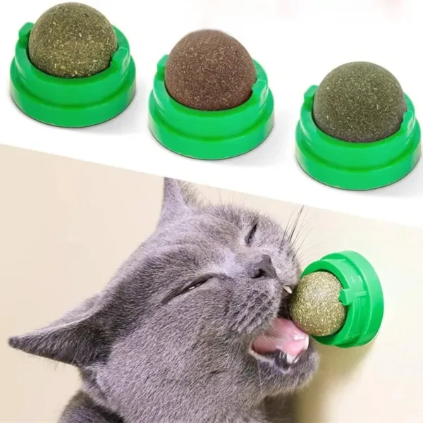 Catnip Balls Funny Lickable Cat Snack Catnip Balls Kitten Playing Chewing Cleaning Teeth Toy for Small Medium Cats Pet Supplies - Image 13