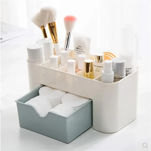 Double Layer Plastic Makeup Organizers Storage Box Cosmetic Drawers Jewelry Display Box Case Desktop Container Boxes Organizer - Image 8