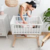 Comfy Cubs Wooden Bedside Bassinet Sleeper - Safe and Stylish Baby Crib - Ideal Bed for Newborns Infants - - Image 5