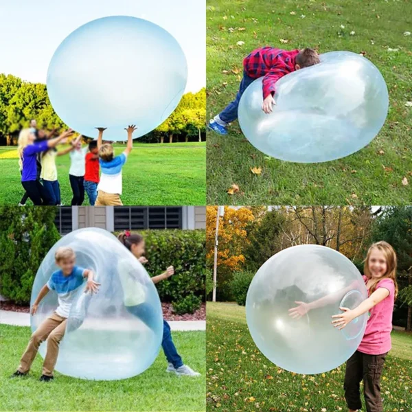 Kids Bubble Ball Balloon Blowing Transparent Bubble Inflatable Ball Games Outdoor Toys Baby Shower Water Filled Ball Toy Gifts - Image 8