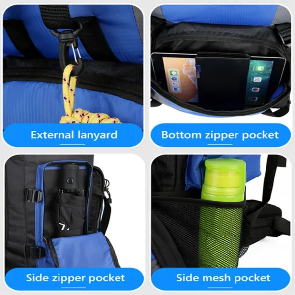 90L Waterproof Hiking Camping Backpack Trekking Bag Rucksack Large Capacity Travel Outdoor Sports Bags Camping Equipment Men - Image 11