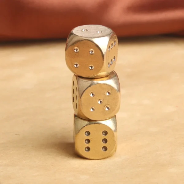 6PCS Metal Game Dice Stress Relief Reduce Anxiety Toys Bar KTV Drinking Party Games For Adults And Family Fun Ideas Gifts - Image 4
