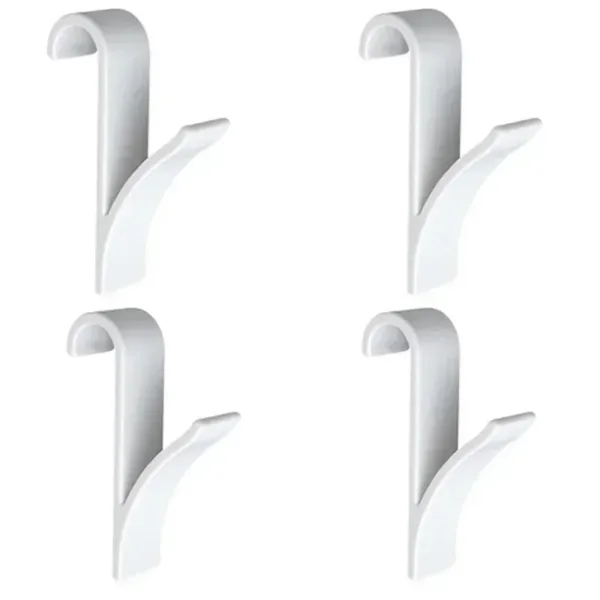 Kitchen Bathroom Hanger Clips Storage Racks White Clear Hanger Heated Towel Radiator Rail Clothes Scarf Hanger Hooks Holder - Image 15