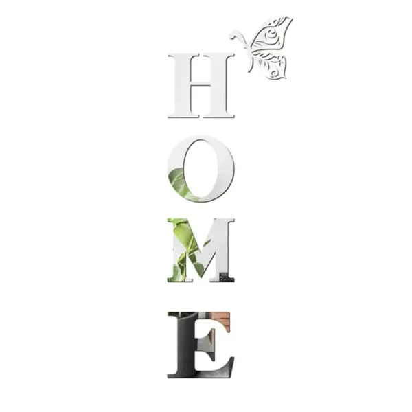 HOME Home Logo 3D Mirror Wall Sticker, Entrance Decoration, Home Decoration - Image 3