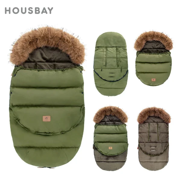 Baby Stroller Footmuff 0-36Months Newborn Baby Envelope For Discharge Removable Size Universal Pram Sack Windproof Accessories - Image 9