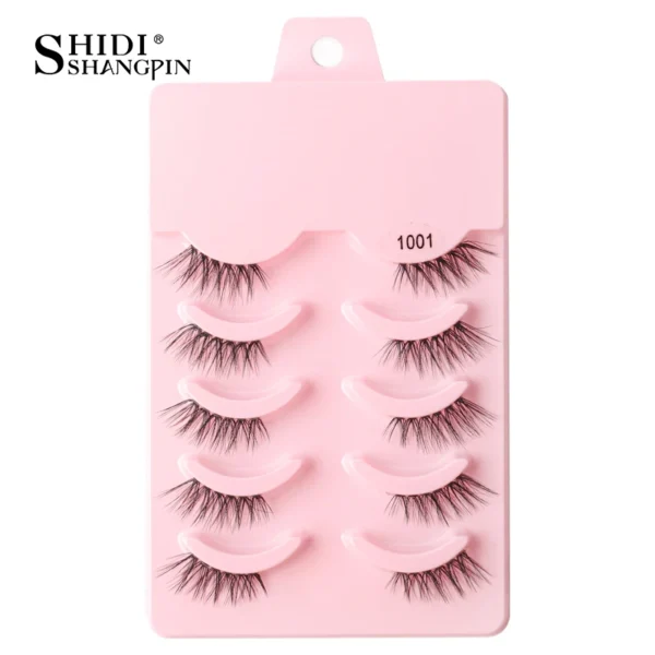 SHIDISHANGPIN 5/10Pairs False Lashes Cat Eye Eyelashes Eyelash Extension 3D Mink Half Lashes Natural Makeup faux Cils maquiagem - Image 2