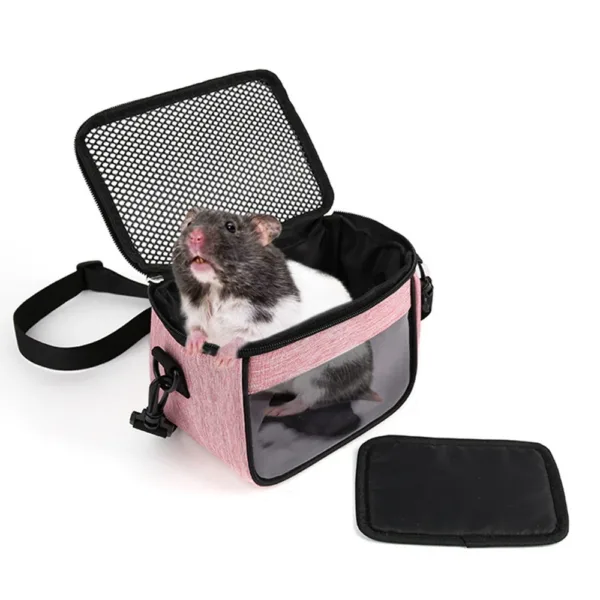 Portable Small Animals Carrier Bag Travel Small Animal Hanging Bag For Pets Rat Hamster Hedgehog Chinchilla Ferret Go Out Pouch - Image 4