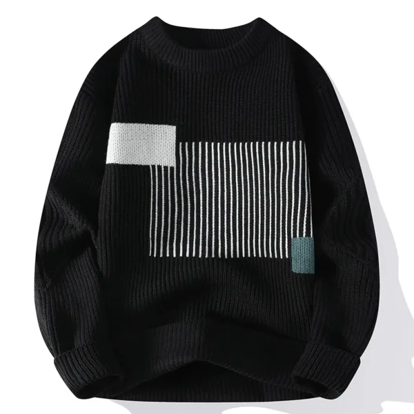 2023 Winter New style Men's high quality thicken Fashion Trend Sweater male Casual wool pullovers Warm Sweaters men size M-3XL - Image 2