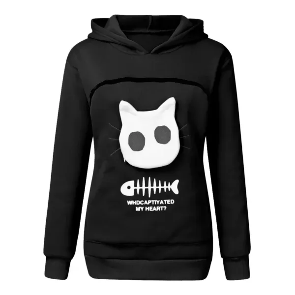 Winter Hoodies Sweatshirt Man Women Animal Pouch Hood Pullover Blouse Tops Lady Carry Dog Cat Breathable Sweatshirts 3XL - Image 8