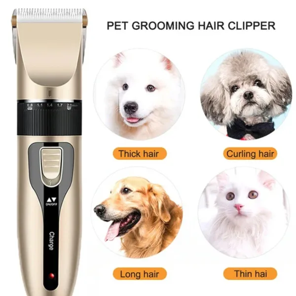 Dog Professional Hair Clipper Electrical Grooming Trimmer for Pets USB Rechargeable Shaver Low Decibel Animals Haircut Machine - Image 3