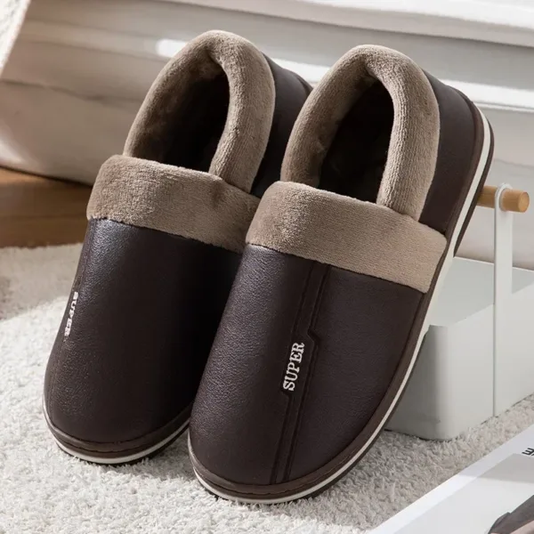 Big Size 47 48 49 50 Men Winter Warm Slippers Waterproof Large Size Home Bedroom Casual Shoes House Indoor Non Slip Slides - Image 7