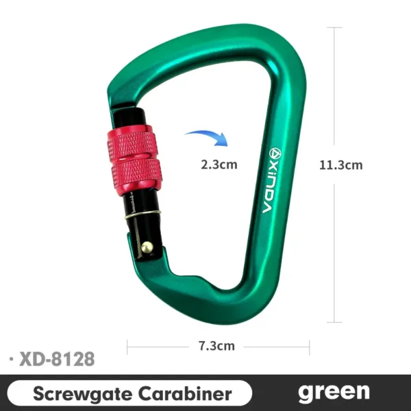 Xinda Outdoor Carabiner Rock Climbing Mountain Landing 30kN High Altitude Operation Equipment Aluminum Alloy Safety Buckle Hook - Image 4