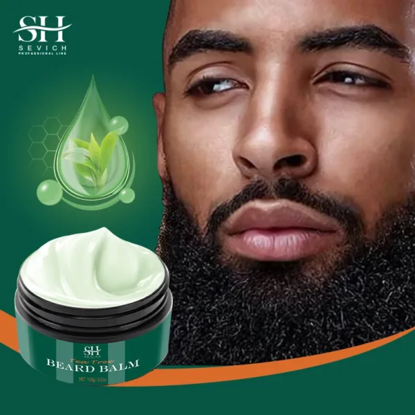 Beard Cream For Men 100% Natural Tea Tree Beard Moisturizing Effect Beard Conditioner Beard Care Styling Cream Oil Sevich 100g - Image 2