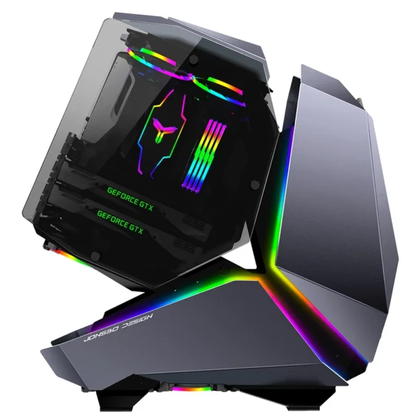 JONSBO MOD-5 Game E-sports Case All Aluminum Special-shaped Glass Chassis Support ATX Motherboard 360 Water-cooled 5V ARGB