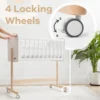 Comfy Cubs Wooden Bedside Bassinet Sleeper - Safe and Stylish Baby Crib - Ideal Bed for Newborns Infants - - Image 3