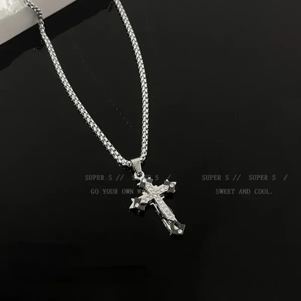 Titanium Steel Cross Necklace - Image 5