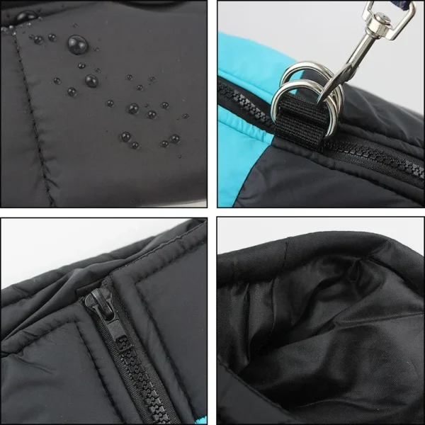 Waterproof Warm Dog Clothes Pet Coat Winter Vest Padded Zipper Jacket Dog Clothing for Small Medium Big Dogs The Dog Face Outfit - Image 7