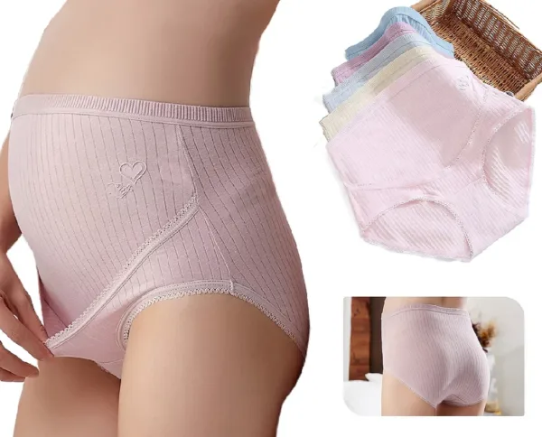 Women's Maternity High Waist Cotton Panties C Section Recovery Postpartum Soft Stretchy Full Coverage Underwear - Image 9