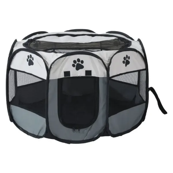 Pet Octagonal Crate Cat Crate Dog Crate Folding Maternity Crate Canine Crate Easy Operation Enclosure Outdoor Camping Pet Tent - Image 8