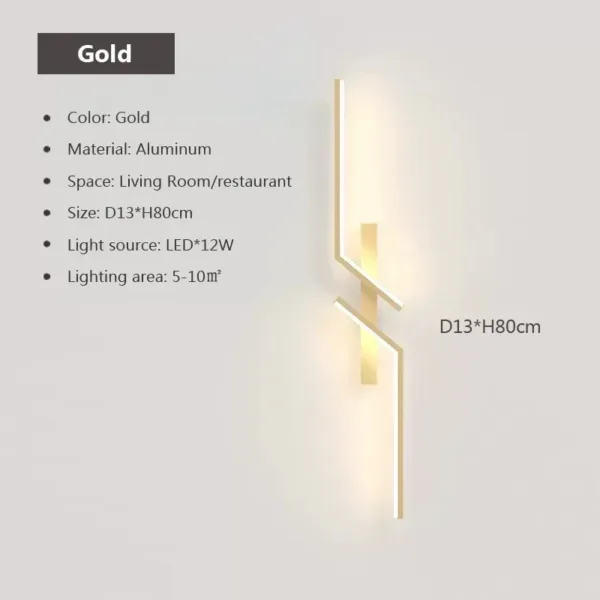 LED Wall Lamp Modern Minimalist Strip Wall Decor Lights Lighting For Bedroom Bedside Living Room TV Sofa Lobby Background Decor - Image 18