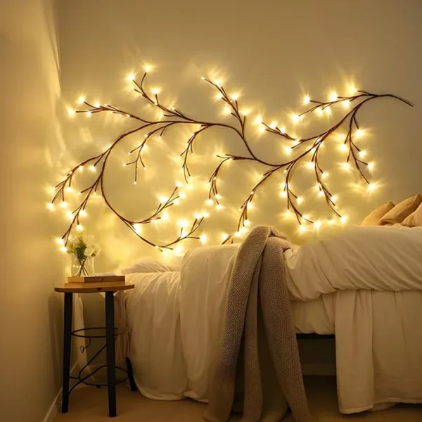 1PCS 96LED Tree and Vine Lamp USB/Solar Powered 8 Modes DIY Festive Tree Branch Lamp for Christmas Party Home Decorative Lights - Image 7