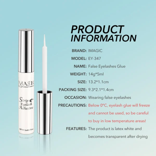 IMAGIC 5ML New False Eyelash Glue Primer Waterproof Long Lasting Quick Dry Extension Easy Remover pegamento pestañas Makeup Tool - Image 5