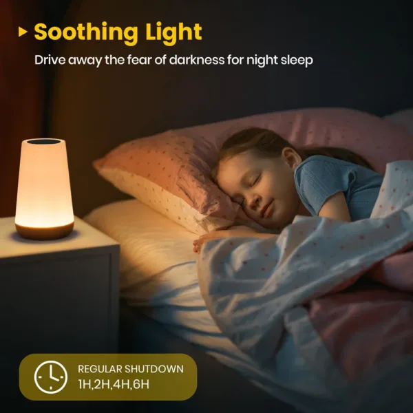 13 Color LED Changing Night Light RGB Remote Control Touch Dimmable Lamp Portable Table Bedside Lamp USB Rechargeable Night Lamp - Image 3