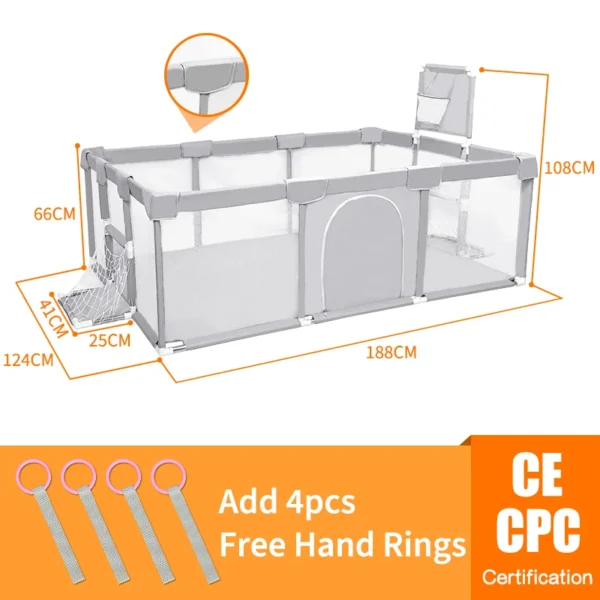 PANGDUBE Baby Playpen for Children Baby Playground for 6 months~6 Years Old Kids Baby Activity Fence Baby Games Park - Image 8