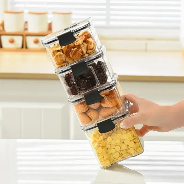 Kitchen Multigrain Snack Sealed Storage Box Dried Fruit Dried Goods Jar Drawer Storage Container Moisture Proof Box Plastic - Image 8