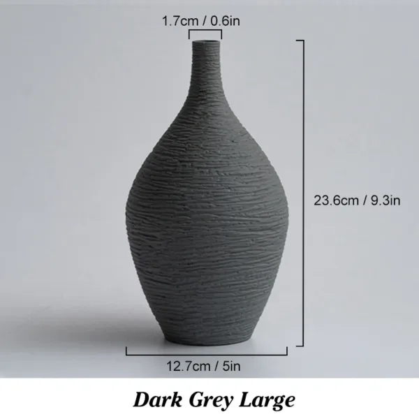 Simple Ceramic Vase Decoration for Home Nordic Luxury Narrow Mouth Flower Pot Living Room Interior Office Desktop Decor Gift - Image 5