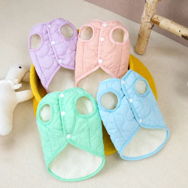 Winter Dog Cat Jacket Vest Warm Pet Cotton Clothes for Small Medium Dogs Puppy York Coat Maltese Poodle French Bulldog Costumes - Image 2