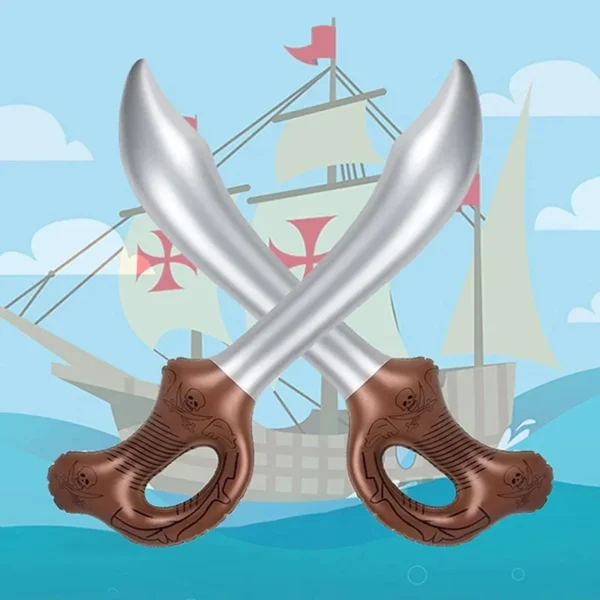 Funny Inflatable Pirate Swords, Halloween Birthday Toy Sword, Inflated Simulation Knife for Swimming Pool, Cosplay Stage Prop - Image 9
