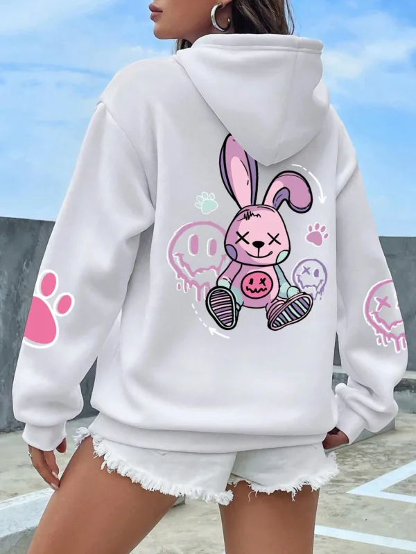 Hip Hop Street Casual Printing Hooded Women Fleece Warm Hoodies Fashion Fur-liner Hoodie S-XXL Tops Woman - Image 9