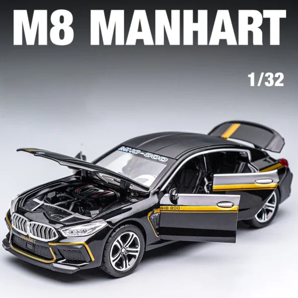 1:32 BMW M8 IM Supercar Alloy Diecasts & Toy Vehicles Metal Toy Car Model Sound and light Collection Kids Toy - Image 2