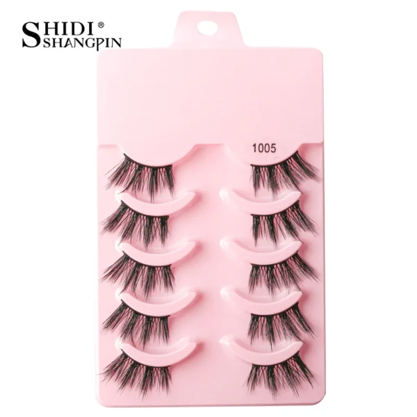 SHIDISHANGPIN 5/10Pairs False Lashes Cat Eye Eyelashes Eyelash Extension 3D Mink Half Lashes Natural Makeup faux Cils maquiagem - Image 25