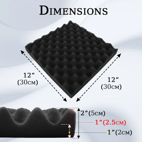 TOUO Egg Trough Wall Soundproof Foam 6 12 24 48 Pcs High Density Sound Absorbing Material Acoustic Foam Ceiling Noise Insulation - Image 4