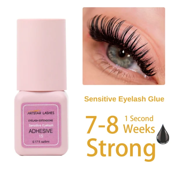 ARTSTAR 5ml Eyelash Glue Extensions 0.5S/1S/2S Fast Drying Lashes Extension Adhesive Low Smell Long Lasting Lash Glue