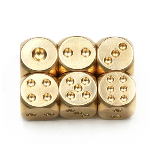 6PCS Metal Game Dice Stress Relief Reduce Anxiety Toys Bar KTV Drinking Party Games For Adults And Family Fun Ideas Gifts - Image 6