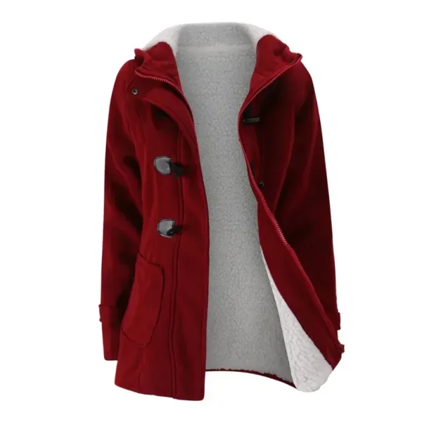 Fashion Autumn Winter Hoodies Women Thick Coat Sweatshirt Women Clothes Casual Hooded Zipper Button Hoodie Streetwear Outerwear - Image 10