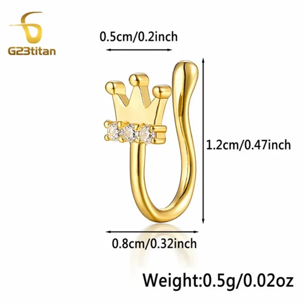 Crystal Crown Nose Clip - Image 3