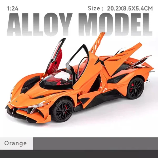 New 1:24 Apollo Evo Alloy Car Model Simulation Sound And Light Pull Back Toy Car Metal Sports Car Boys Collection Ornaments Gift - Image 11