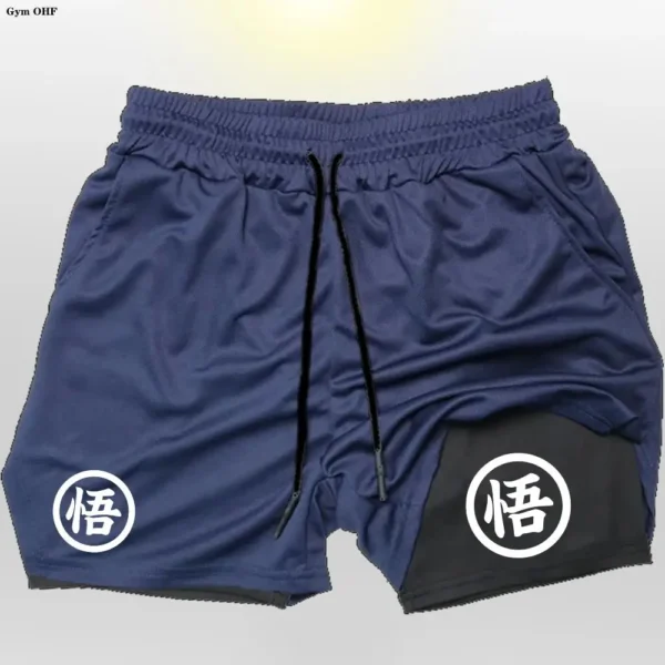 Z Goku Anime Sweatpants Shorts Men Gym Running Shorts Men Quick Dry Sport Outdoor Training Summer 2 In 1 Men Short Pants - Image 7