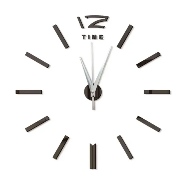 DIY Wall Clock for Home Office 60cm Frameless Modern 3D Wall Clock Mirror Stickers Hotel Room Design School Decoration Decor - Image 8