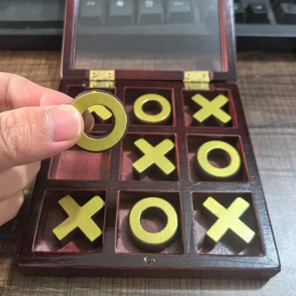 Classic XOXO Wooden Tic Tac Toe Toy Games Family Fun Party Favors for Kids Adults Unique Gifts Juegos De Mesa Divertidos - Image 6