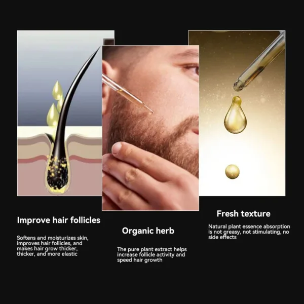 50ml Facial Hair Growth Beard Growth Essential Oil Improves Frizz Fast Powerful Hair Growth Liquid Man Beard Modifier Product
