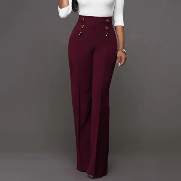 Women Wide Leg Pants High Waist Autumn Ladies Fashion Trousers Solid Color Comfortable Soft Bell-bottoms Pants Women Clothing - Image 8